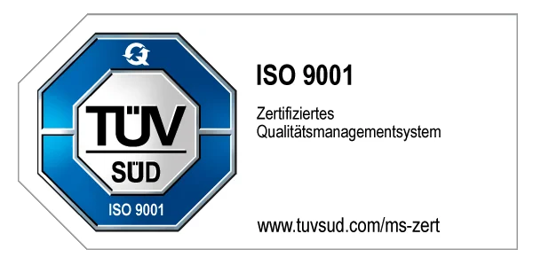 TÜV SÜD ISO 9001 – Zertifiziertes Qualitätsmanagementsystem